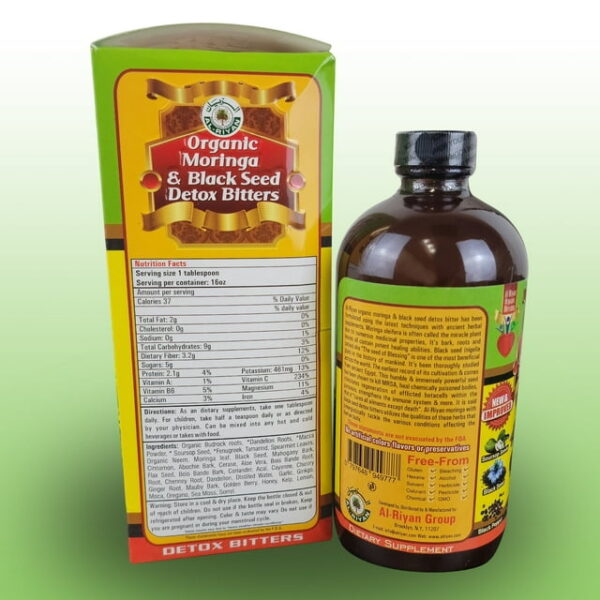Organic Moringa & Black seed Detox bitters | Instruction
